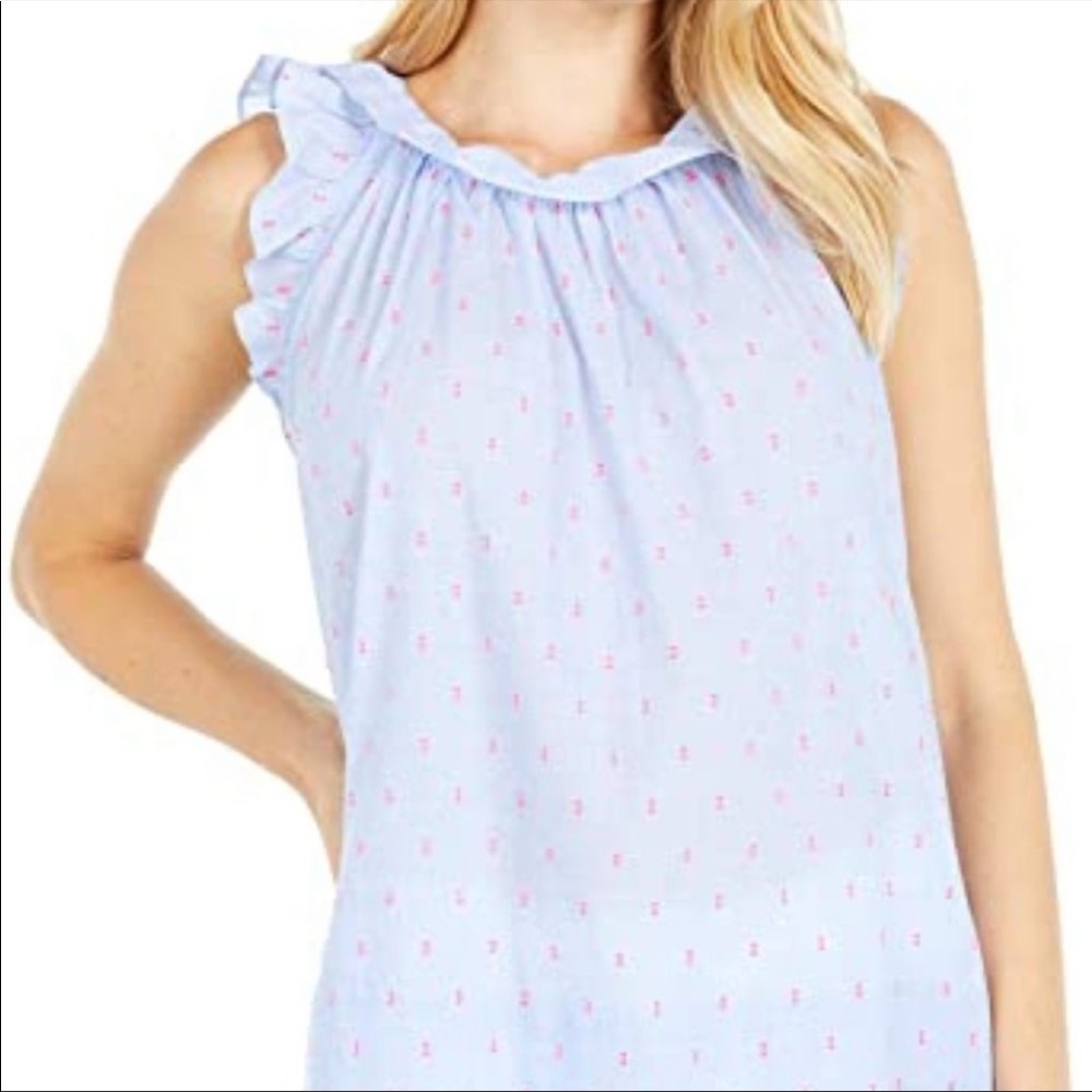 Lily Pulitzer Kristin Top Bluebell Chambray